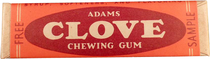 Vintage, Clove Chewing Gum - Clove Chewing Gum - 5 Sticks (826x826), Png Download