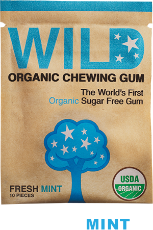 Fresh Mint Wild Organic Chewing Gum - Organic Certification (300x451), Png Download