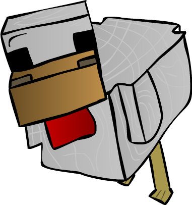 How To Draw A Minecraft Chicken - Minecraft Chicken Drawing (381x406), Png Download