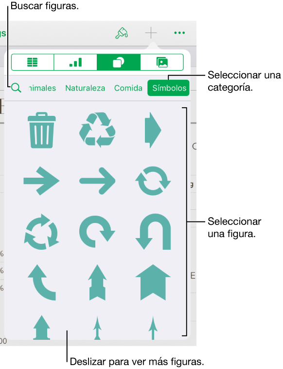 La Biblioteca De Figuras, Con Las Categorías En La - Geometric Shape (582x758), Png Download