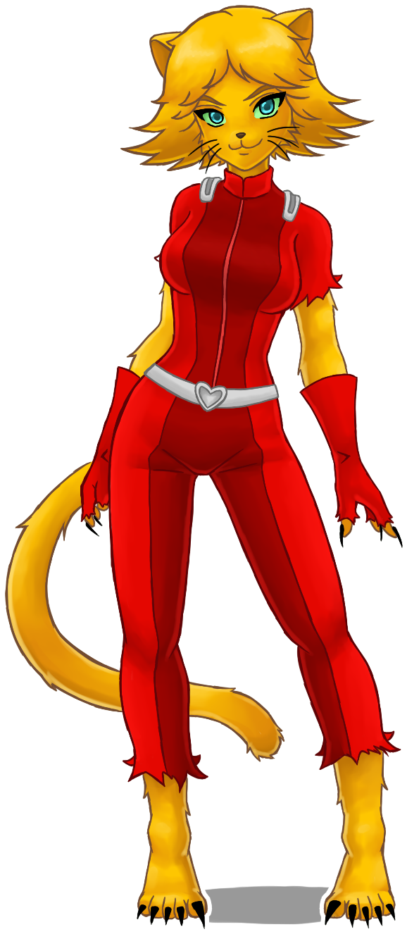 Clover (cat) - Totally Spies Clover Cat Girl (1041x1532), Png Download