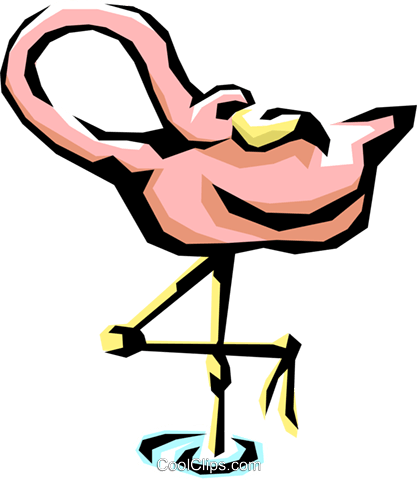 Flamingo Royalty Free Vector Clip Art Illustration - Florida Map Rectangle Magnet (417x480), Png Download