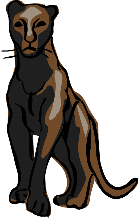Free Panther Clipart - Clip Art (475x750), Png Download