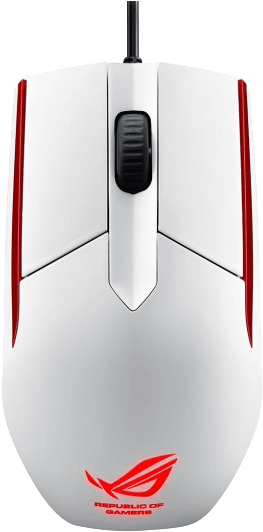 Asus Rog Sica Gaming Mouse - Asus Rog Sica Usb Optical 5000dpi Ambidextrous White (720x720), Png Download