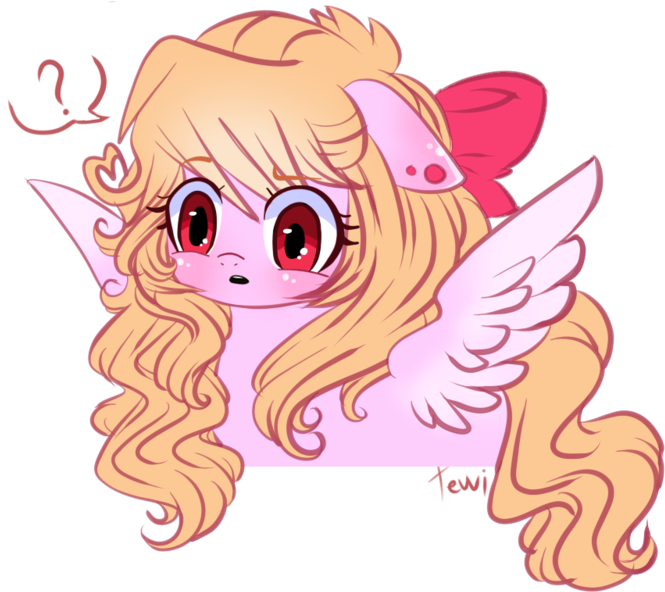 Tewi-kun, Oc, Oc Only, Question Mark, Ribbon, Safe - Cartoon (800x600), Png Download