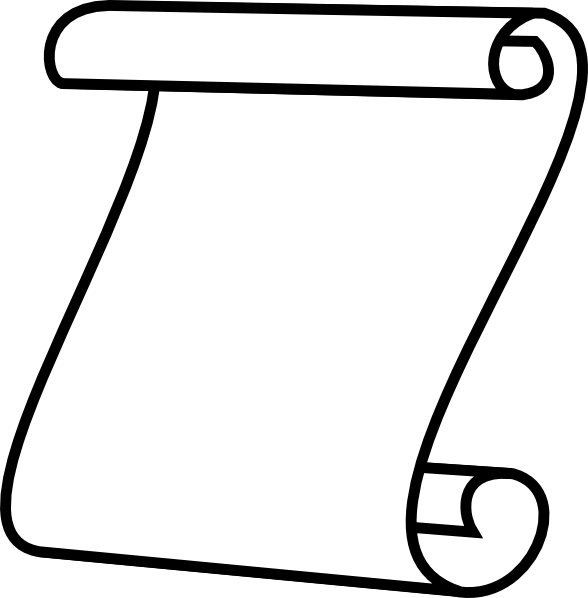 Scroll, White Background Svg Clip Arts 588 X 598 Px (588x598), Png Download