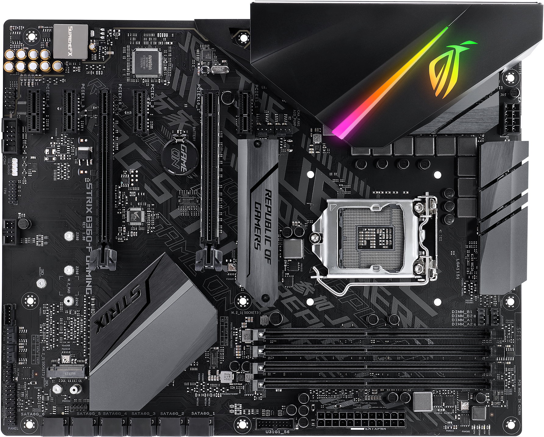 Asus Rog Strix B360-f Gaming - Asus Rog Strix B360 F Gaming (1920x1609), Png Download