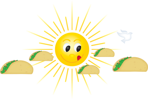 Flying-tacos - Breakfast Taco Clipart (500x336), Png Download