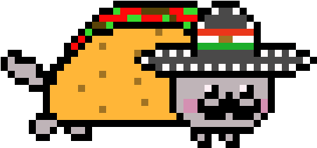 Taco Clipart Pixel - Nyan Taco (480x290), Png Download