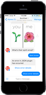 This Is Facebook Messenger Which Doesn't Allow Restricted - Chatbot On Iphone Screen (500x500), Png Download