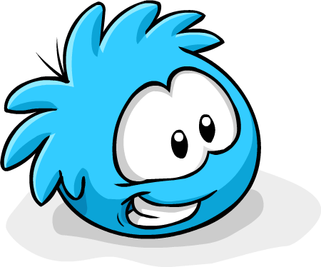 Blue Puffle Normal - Puffles Club Penguin (450x374), Png Download