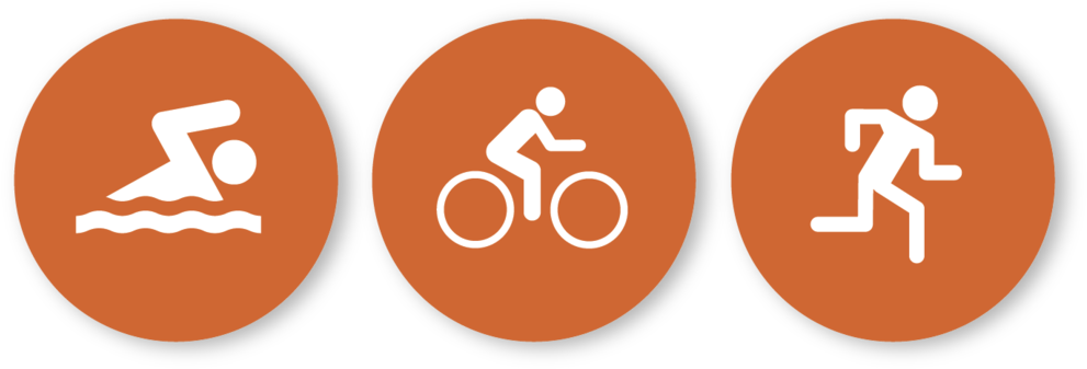 Three Icons - Swimming Clip Art (1000x346), Png Download