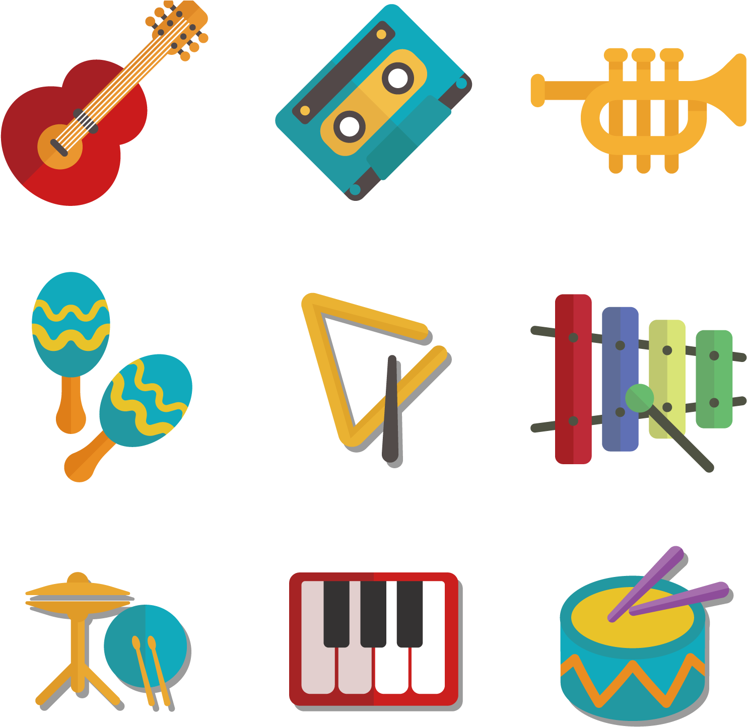 Musical Instrument Guitar Clip Art - Instrumentos Musicais Palavra Cantada Png (1500x1500), Png Download