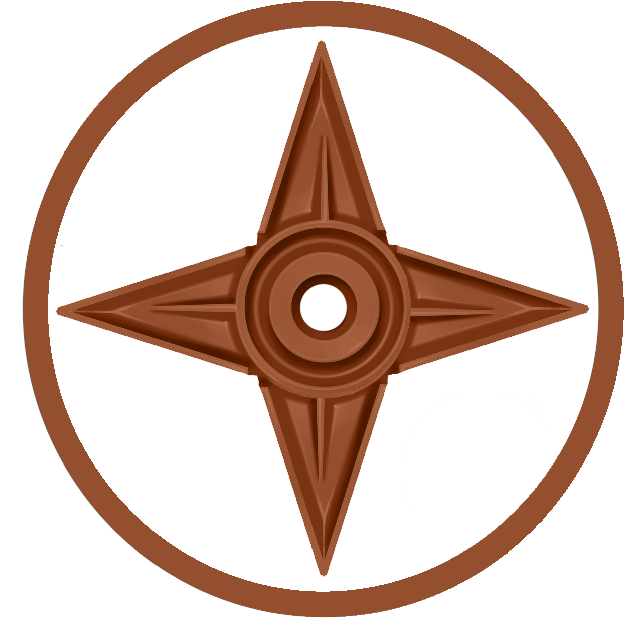 Barnstar Compass - Copyright Symbol (1276x1276), Png Download