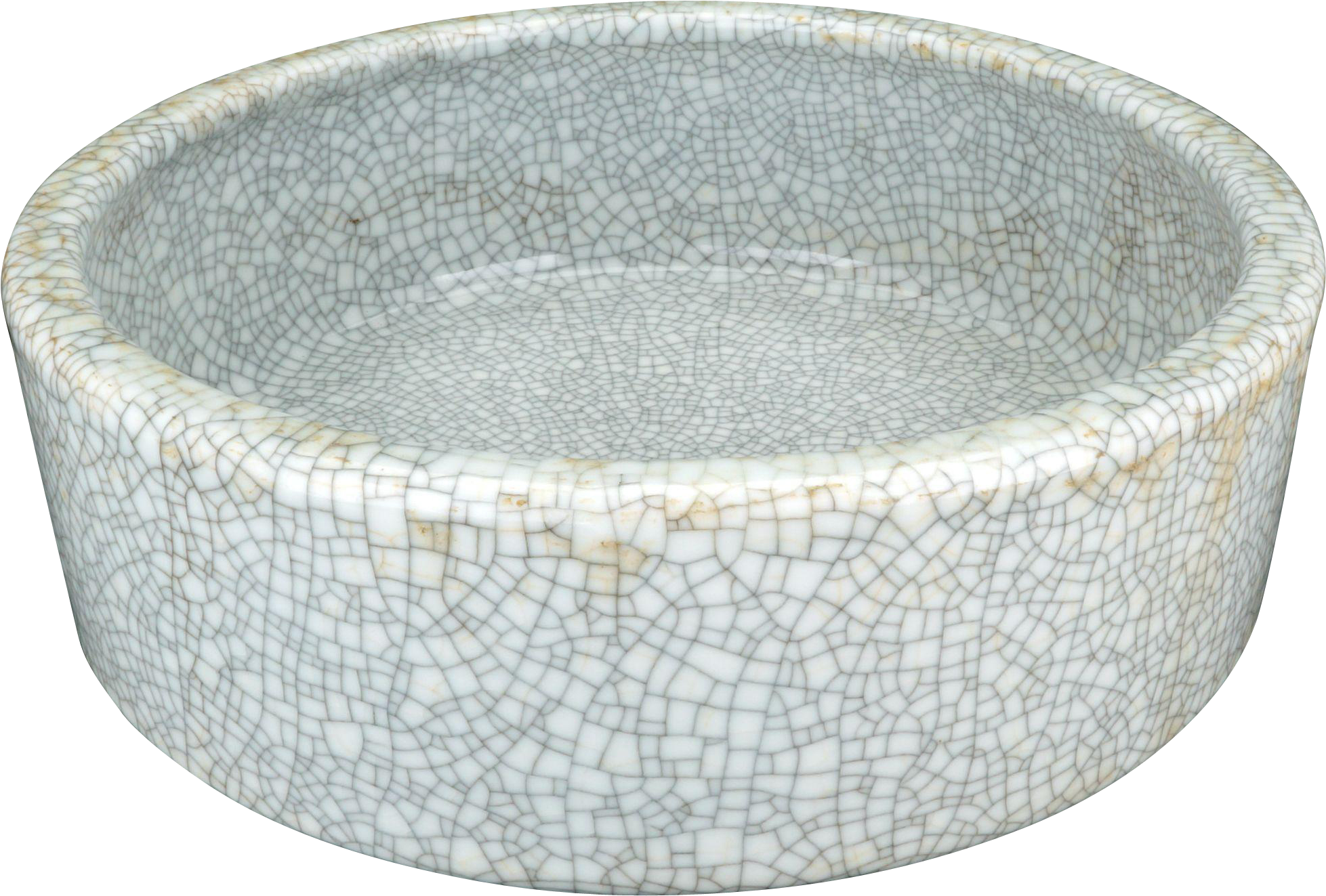Chinese White Crackle Glaze Ware Brush Washer Early - Ming Dynasty Ge Brush Washer (1956x1956), Png Download