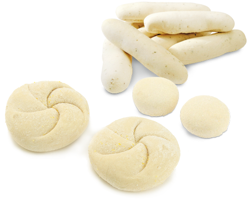 Fresh Frozen Kaiser Rolls And Sub Rolls - Small Bread (504x432), Png Download