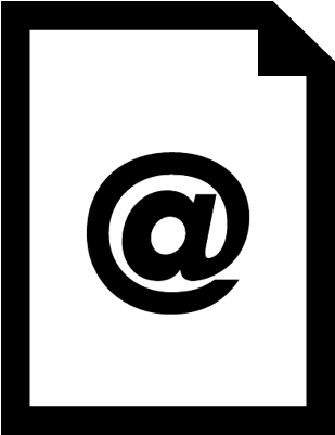 Email Document Interface Symbol Of A Paper Sheet With - Symbols Of Nonverbal Communication (400x400), Png Download