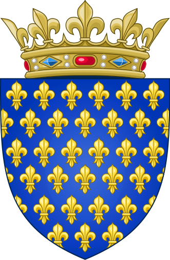 Arms Of The Kingdom Of France - Medieval France Coat Of Arms (331x507), Png Download