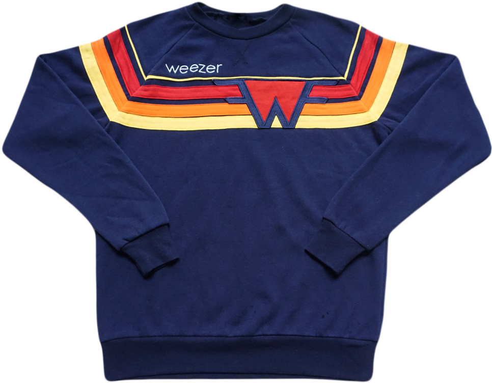 This Is A Custom Stripe Sweat Shirt With Embroidered - Weezer T Shirts (1000x1000), Png Download