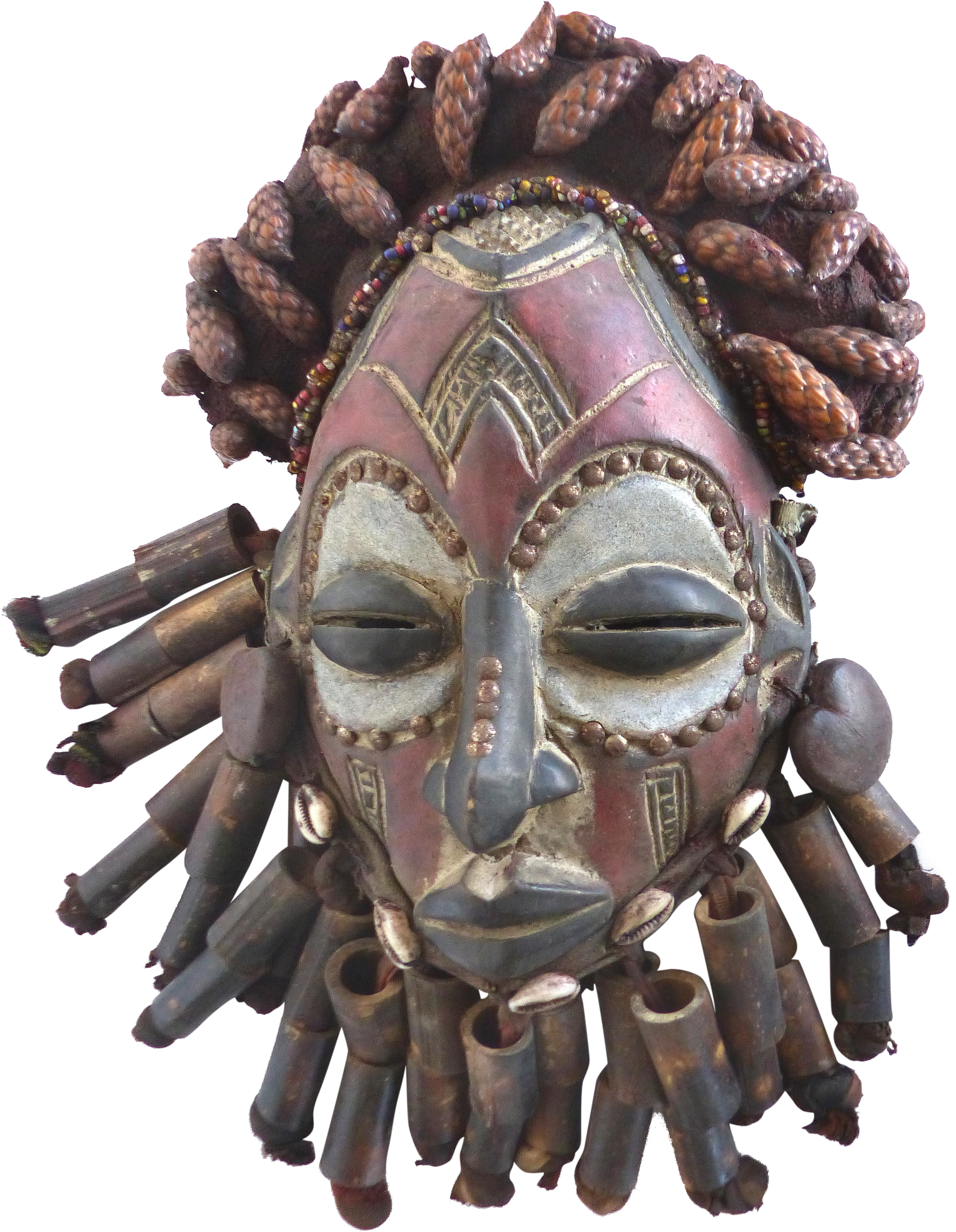 Bamileke West African Ceremonial Mask (3060x3944), Png Download