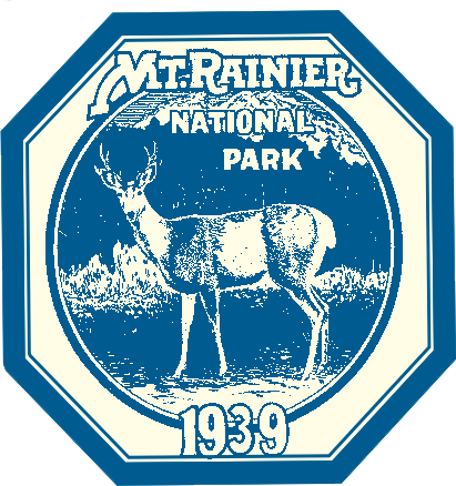 Download - Mt Rainier National Park Logo (411x438), Png Download