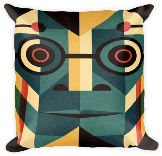 African Mask - Cushion (600x600), Png Download