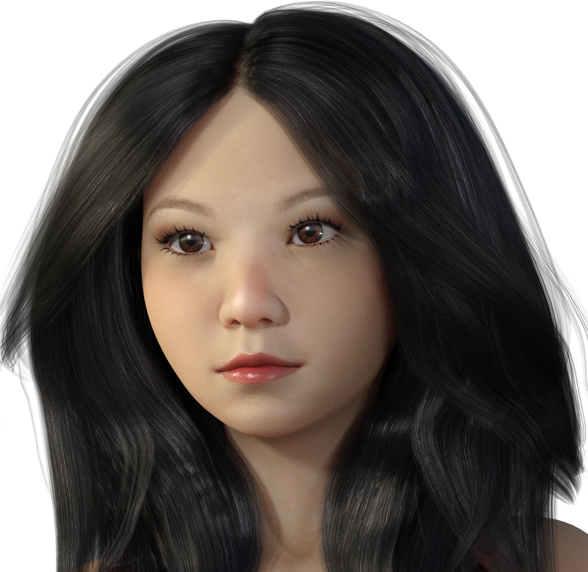 Also I Did Try To A New Asian Face Based On The Images - Girl (2000x2000), Png Download