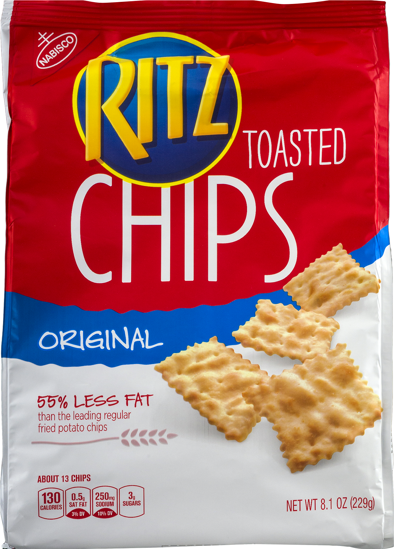 Ritz Toasted Chips, Original - 8.1 Oz (1800x1800), Png Download