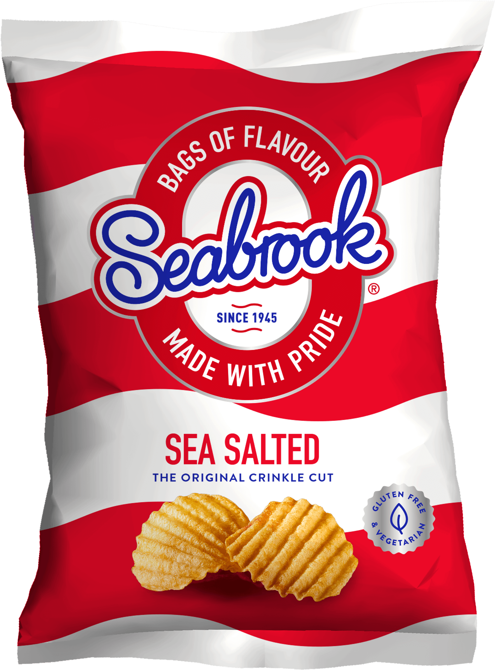 Crinkle Image - Seabrooks Crisps New Packaging (1877x2464), Png Download