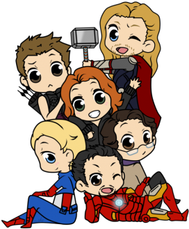 Chibi E Mery Aprontando Em - Marvel Cute Drawing (315x400), Png Download