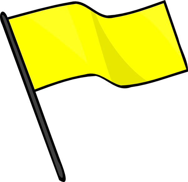 How To Set Use Yellow Flag Clipart - Clip Art White Flag Png (600x580), Png Download