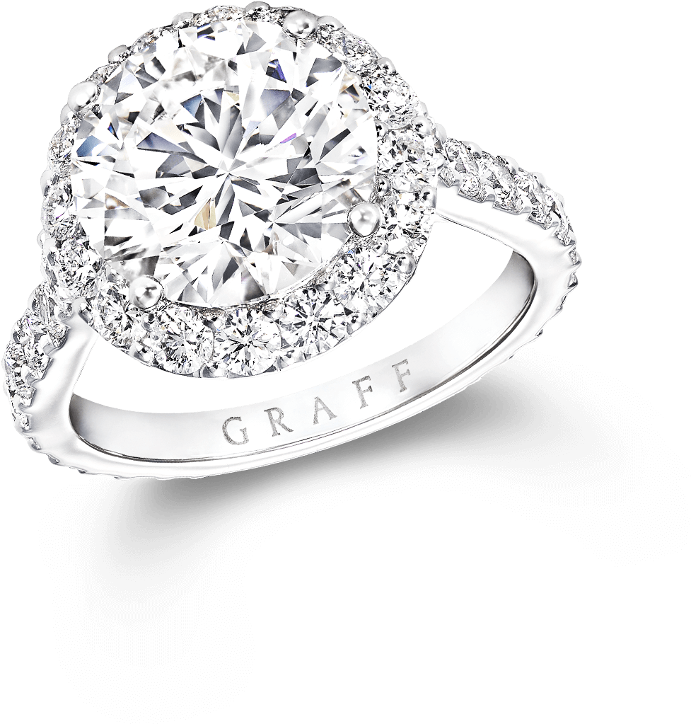 A Graff Round Brilliant Icon Engagement Ring - Graff Icon Engagement Ring (2000x2000), Png Download