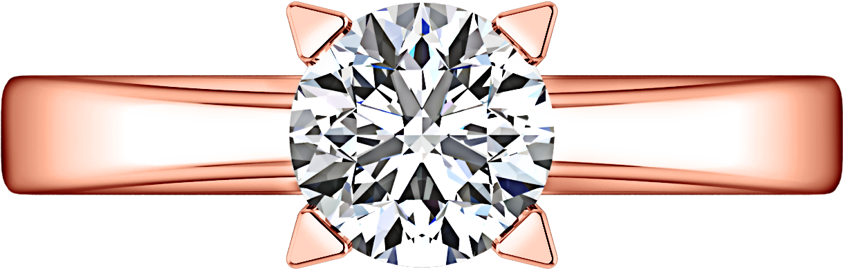 Solitaire Engagement Ring Icon 14k Rose Gold - Round Diamond Pave Engagement Ring Eden 14k White Gold (1440x1440), Png Download