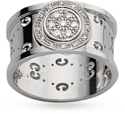 Diamond Ring Icon Png Gucci Icon Twirl 18ct Gold And - Gucci Icon Twirl 18ct White Gold And Diamond Ring (460x460), Png Download