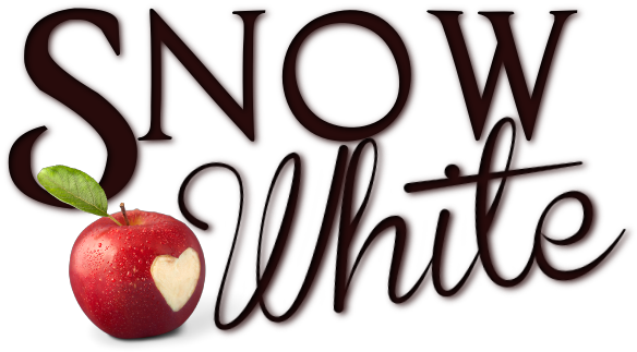 Black Text That Says "snow White" Next To A Red Apple - Disney Snow White Logo Png (626x338), Png Download