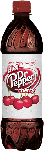 Diet Dr Pepper Cherry - Diet Dr Pepper Bottle Sizes (250x500), Png Download