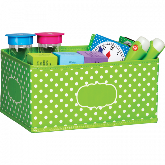 Teacher Created Resources Aqua Polka Dot Small Storage (700x700), Png Download