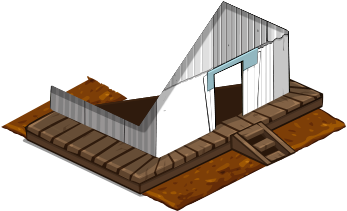 Ponderosa Lodge Shanty Walls-icon - House (350x375), Png Download