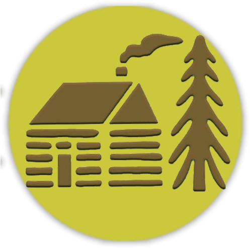 Silent Spring Resort Logo - Cabin Stencil (500x500), Png Download
