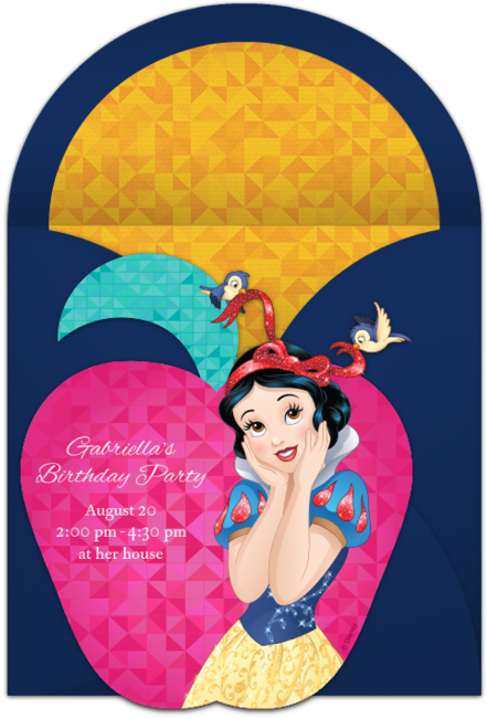 Snow White Online Invitation - Artissimo Designs Shining Creativity Snow White Printed (650x650), Png Download