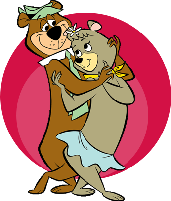 Camping Clipart Cottage - Orso Yoghi E Cindy (390x443), Png Download