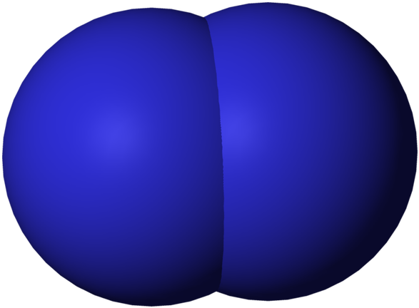 Nitrogen Diatomic Molecule - Nitrogen Triple Bond (640x485), Png Download