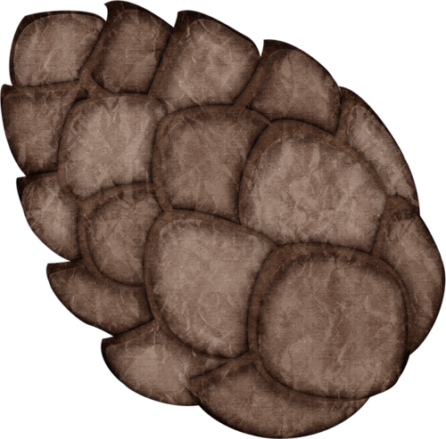 Jss Happycamper Pine Cone - Clip Art (500x493), Png Download