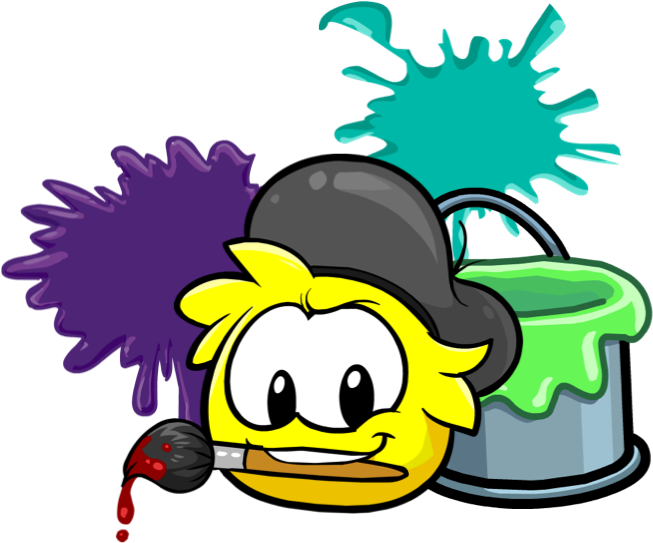 Color Party - Club Penguin Cutouts Puffles (669x543), Png Download