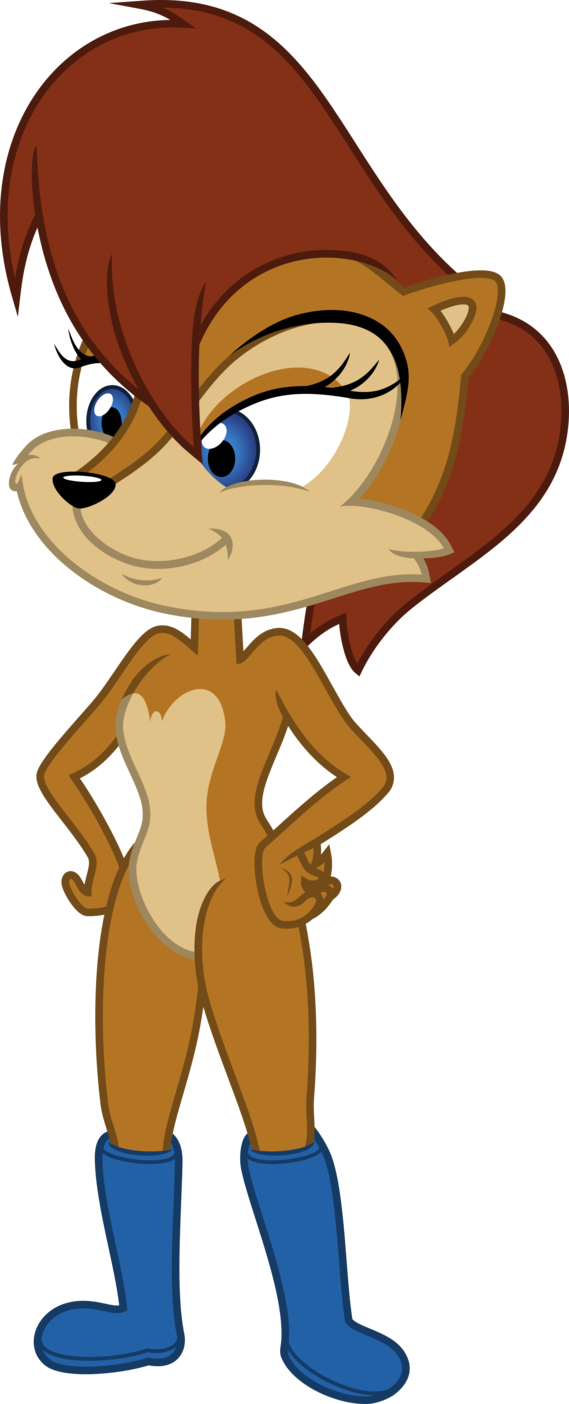 Sally Acorn By Jeatz-axl - Sally Acorn Cartoon (569x1404), Png Download