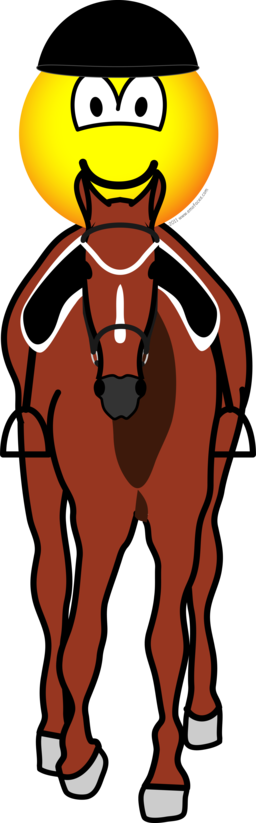 Horse Riding Emoticon Equestrian Emojis, Emoticon, - Horse (256x823), Png Download