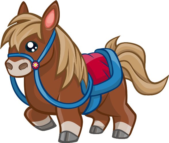 Baby Animals Emoji - Png Horse Cartoon (600x600), Png Download