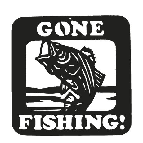 Add Some Life To Your Walls With This Gone Fishing - Illustration (498x503), Png Download