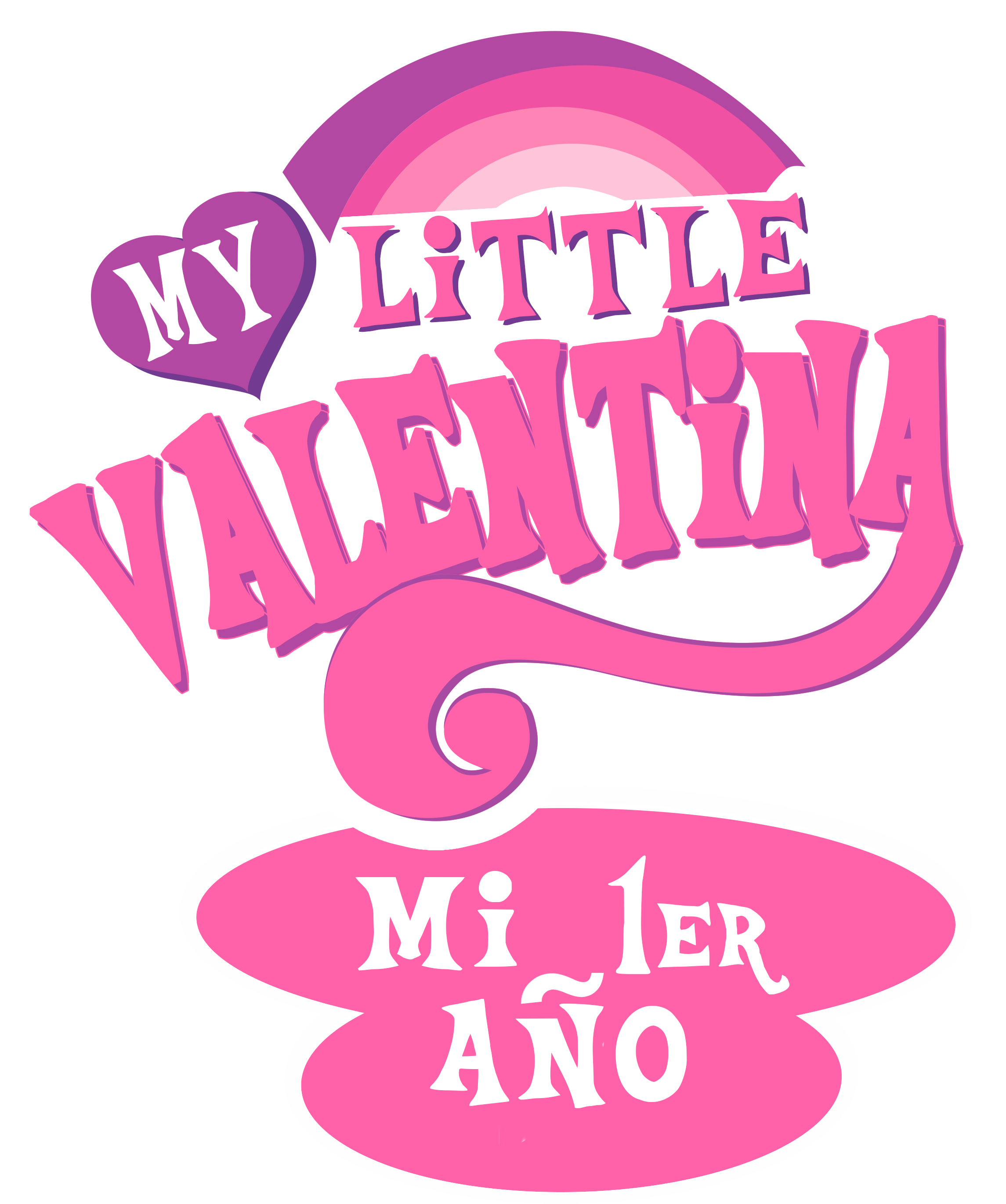 Hola, Mi Hija Cumple 1 Año, Espero Me Puedan Apoyar - Nombre Valentina En Mi Little Pony (2707x2835), Png Download