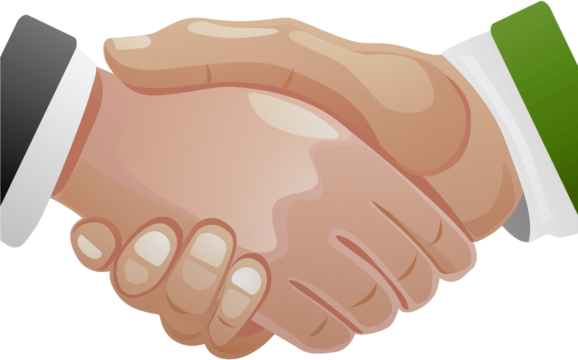 Friendly Service - Shake Hands Social Media (1855x1471), Png Download